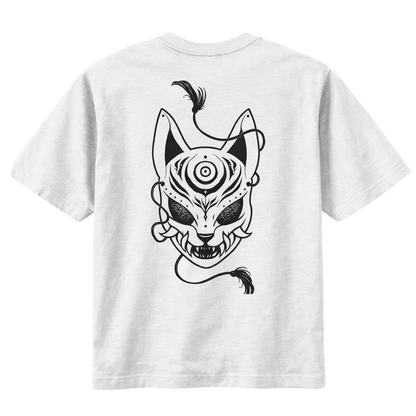 Kitsune Mask (Backprint) - Streetwear Oversized T-Shirt